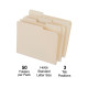 Staples Heavyweight File Folder 1/3 Cut Tab Letter Size Manila 100/Carton