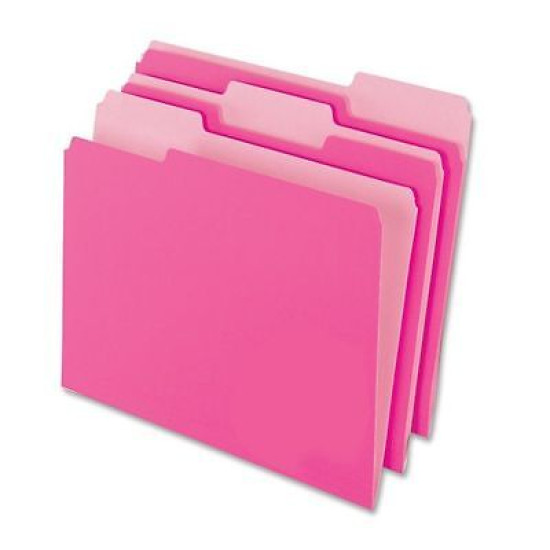 Pendaflex Two-tone Color File Folder - Letter 8.5" X 11" 1/3 Tab Cut