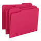 Smead 12743 1/3 Top Tab Color File Folder Red Letter Size 100 Folders