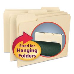 Smead Interior File Folders 1/3 Cut Top Tab Letter Manila 100/Box 10230