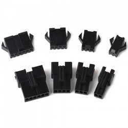 SM Style 2-6 Pin Plug Terminal Waterproof Toy Connectors Sets Black Low Current 
