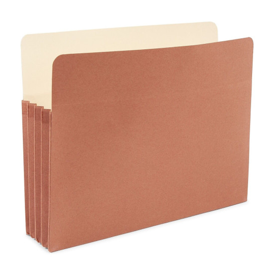 tions Expanding File Pockets 3.5" Expansion Letter Size Brown