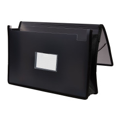 TRU RED Expanding Wallet Elastic Closure Legal Size Black  3/Pack TR10761-CCVS
