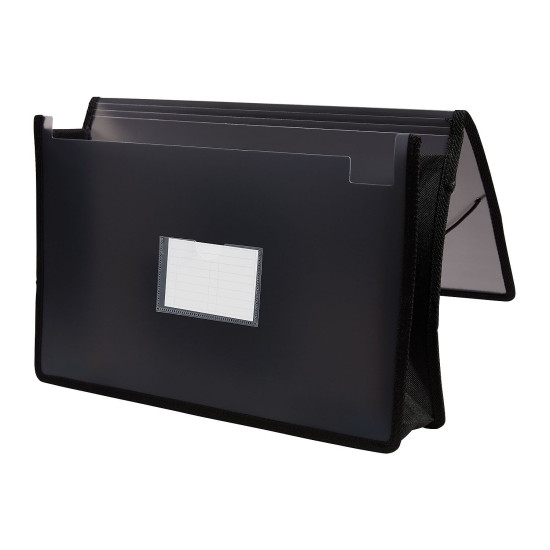 TRU RED Expanding Wallet Elastic Closure Legal Size Black  3/Pack TR10761-CCVS