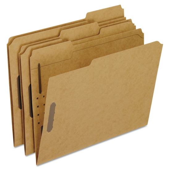 Pendaflex Kraft Fastener Folders 2 Fasteners 1/3 Cut Tabs Letter 50/Box FK212
