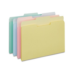 tions Top-Tab File Folders 3-Tab Letter Assorted Pastel Colors