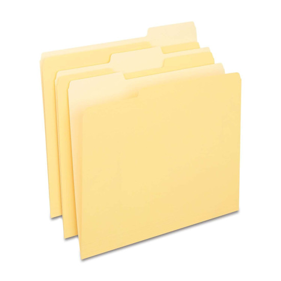 tions File Folders 3-Tab Letter Size Yellow 24/Pack (659800)