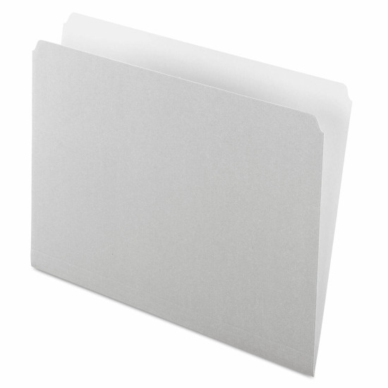 Pendaflex Colored File Folders Straight Cut Top Tab Letter Gray/Light Gray