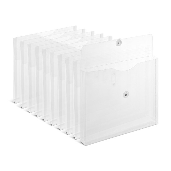 tions Button & String Document Envelopes 11" x 8.5" Clear 10/Pack