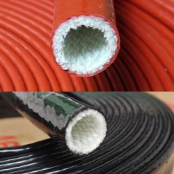 Red/Black 4mm-130mm Silicone Rubber High Temp. Voltage Cable Sleeving Sheathing
