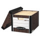 Bankers Box R-KIVE Max Storage Box Letter/Legal Locking Lid Woodgrain 4/Carton