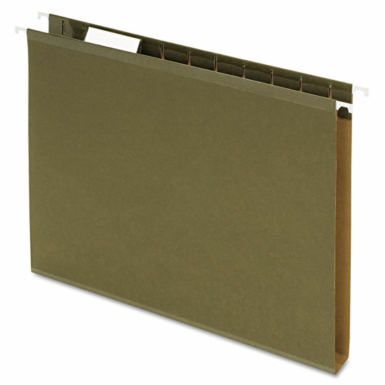 Pendaflex Reinforced 1" Extra Capacity Hanging Folders Letter Standard Green