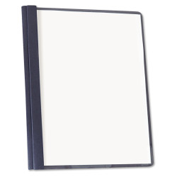 Universal Clear Front Report Cover Tang Fasteners Letter Size Dark Blue 25/Box