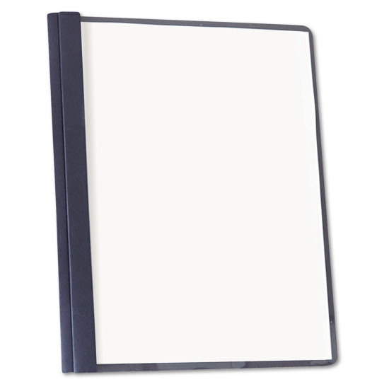 Universal Clear Front Report Cover Tang Fasteners Letter Size Dark Blue 25/Box