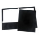 Universal Laminated Two-Pocket Folder Cardboard Paper Black 11 x 8 1/2 25/Pack