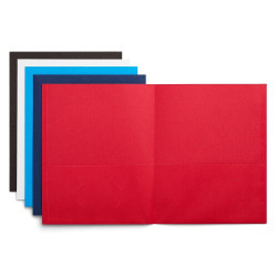 Staples 10% Recycled Smooth 2-Pocket Paper Presentation Folder Assorted Colors