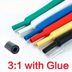 1.6mm-4.8mm Diameter Adhesive Lined 3:1 Heat Shrink Tube Dual-wall Waterproof 