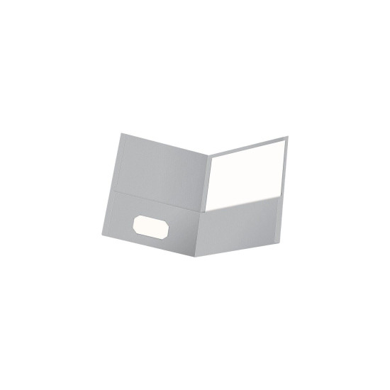 Oxford 2-Pocket Presentation Folders Gray 25/Box (OXF 57505) 379146
