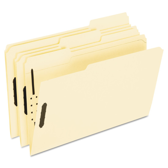 Pendaflex Fastener Folders 2 Fasteners 1/3 Cut Tabs Legal Manila 50/Box FM313