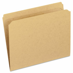 Pendaflex Two-Ply Dark Kraft File Folders Straight Cut Top Tab Letter Brown