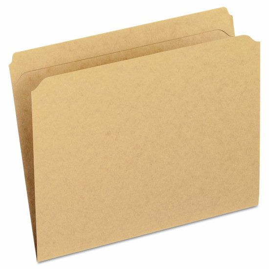 Pendaflex Two-Ply Dark Kraft File Folders Straight Cut Top Tab Letter Brown