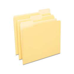 tions Colored Top-Tab File Folders 3 Tab Yellow Letter Size