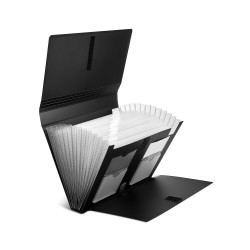 Staples Accordion File 9.5" x 13" 13-Pocket Black (10759) TR10759/10759