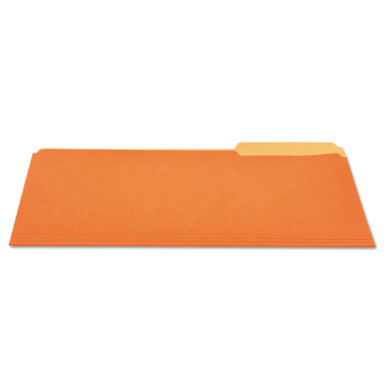 UNIVERSAL File Folders 1/3 Cut One-Ply Top Tab Letter Orange/Light Orange