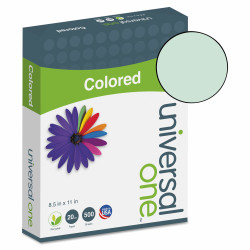 UNIVERSAL Colored Paper 20lb 8-1/2 x 11 Green 500 Sheets/Ream 11203