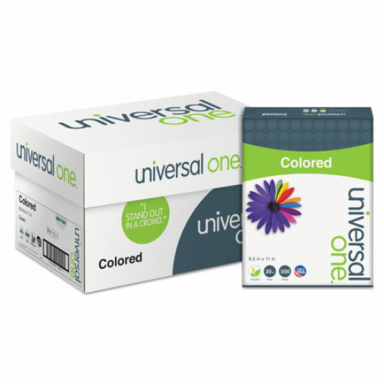 UNIVERSAL Colored Paper 20lb 8-1/2 x 11 Green 500 Sheets/Ream 11203