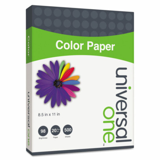 UNIVERSAL Colored Paper 20lb 8-1/2 x 11 Green 500 Sheets/Ream 11203