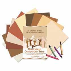 Pacon Multicultural Construction Paper 76 lbs. 9 x 12 Assorted 50 Sheets/Pack