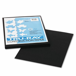 Pacon Tru-Ray 9" x 12" Construction Paper Black 50 Sheets (P103029)