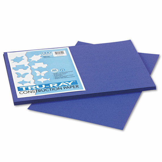 Pacon Tru-Ray 12" x 18" Construction Paper Royal Blue 50 Sheets (P103049)