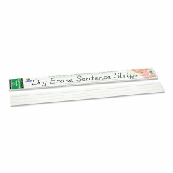 Pacon Dry Erase Sentence Strips 24 x 3 White 30/Pack 5185