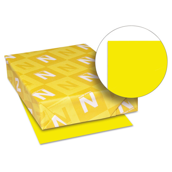Neenah Paper Astrobrights Colored Paper 24lb 8-1/2 x 11 Solar Yellow 500