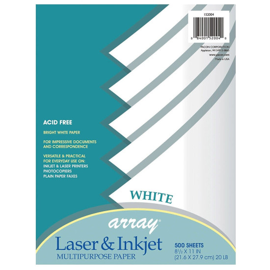 PACON Array Laser/Inkjet 8.5X11 500Ct 152004