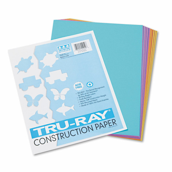 Pacon Tru-Ray 9" x 12" Construction Paper Assorted Colors 50 Sheets (P102940)