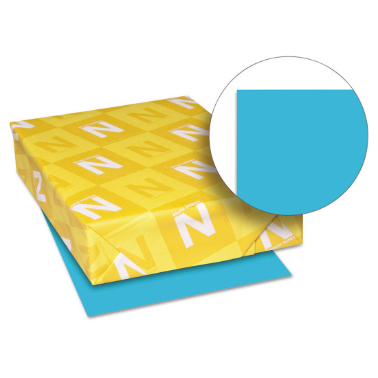 Neenah Paper Astrobrights Colored Card Stock 65 lb. 8-1/2 x 11 Lunar Blue 250