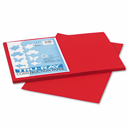 Pacon Tru-Ray 12" x 18" Construction Paper Holiday Red 50 Sheets (P102994)