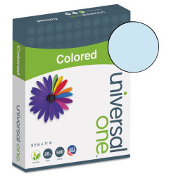 UNIVERSAL Colored Paper 20lb 8-1/2 x 11 Blue 500 Sheets/Ream 11202