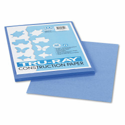 Pacon Tru-Ray 9" x 12" Construction Paper Blue 50 Sheets (P103022)