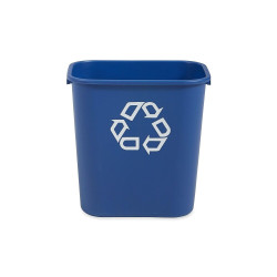 Rubbermaid Commercial Products Plastic Container 7 Gal. Blue (FG295673BLUE)