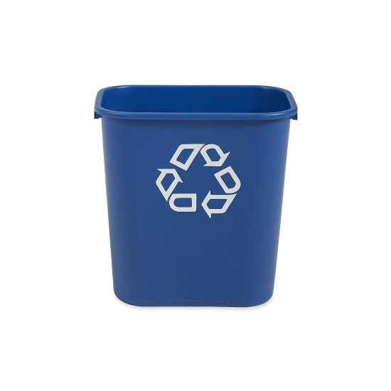 Rubbermaid Commercial Products Plastic Container 7 Gal. Blue (FG295673BLUE)