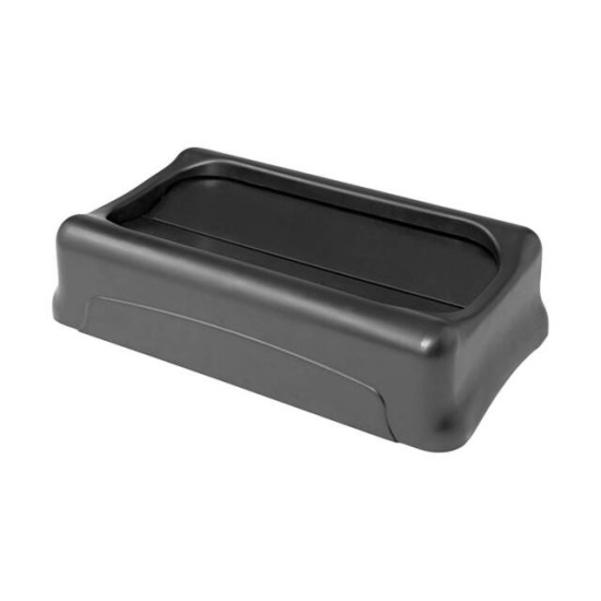 Rubbermaid FG267360BLA Slim Jim Black Swing Lid for 3540 / 3541