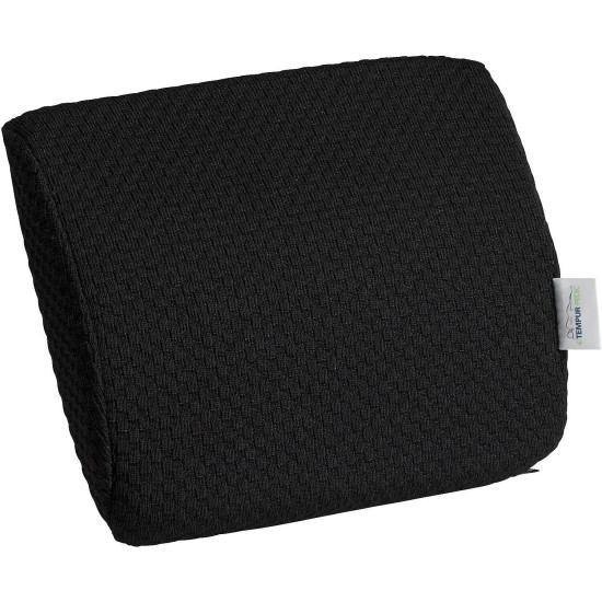 Tempur-pedic Travel Lumbar Cushion with Fabric Cover Black TPTRVLUM-BLK