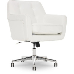 Serta Style Ashland Faux Leather Swivel Computer and Desk Chair White (47140E)