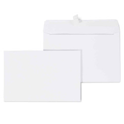 tions Wove Side-Opening EasyClose Booklet Envelopes 6" x 9" White