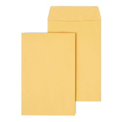 tions Self-Sealing Kraft Catalog Envelopes 6" x 9" Brown 100/BX