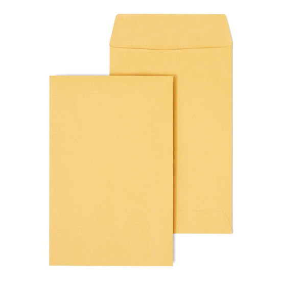tions Self-Sealing Kraft Catalog Envelopes 6" x 9" Brown 100/BX